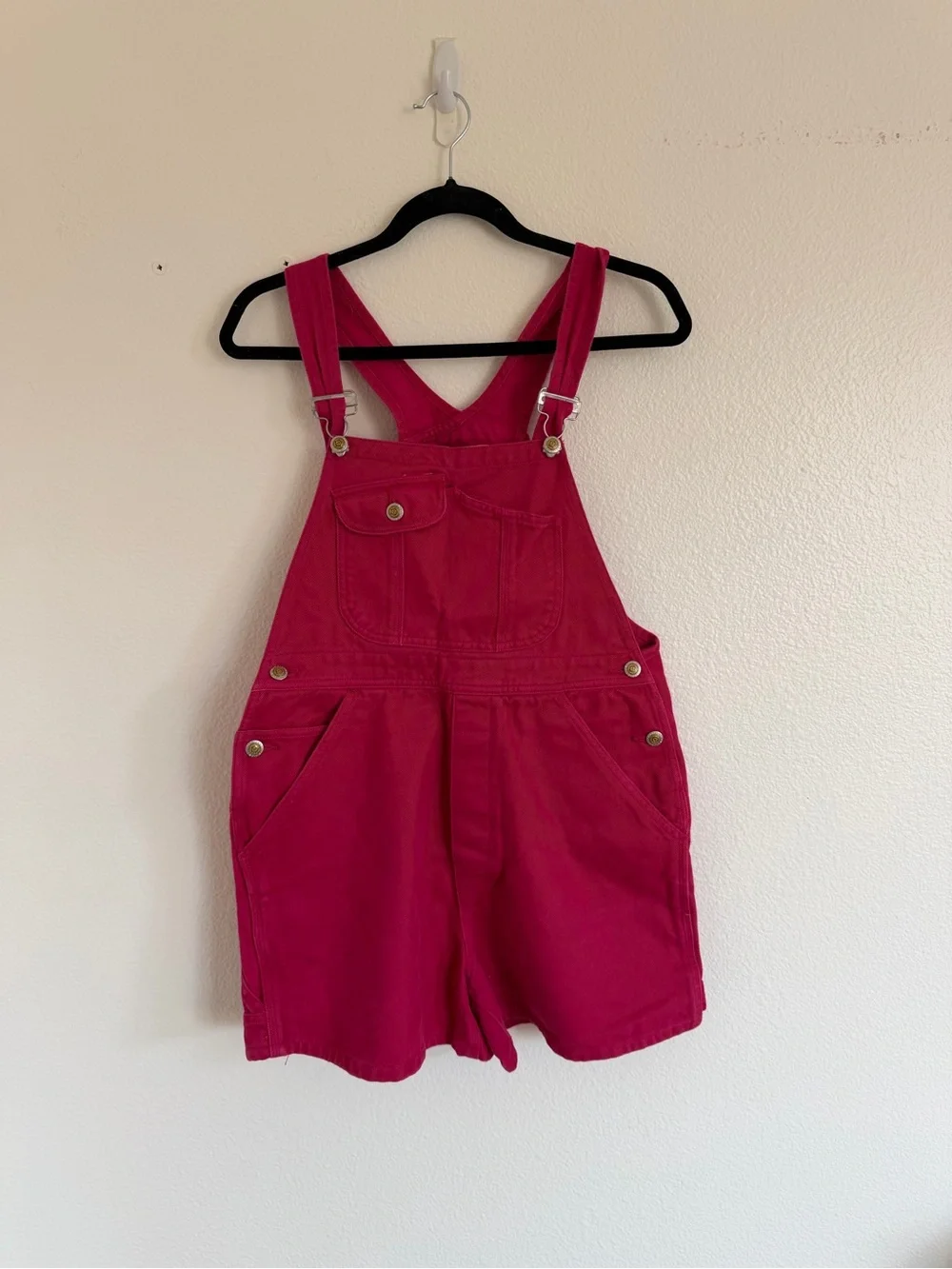 Vintage Pink Short Overalls